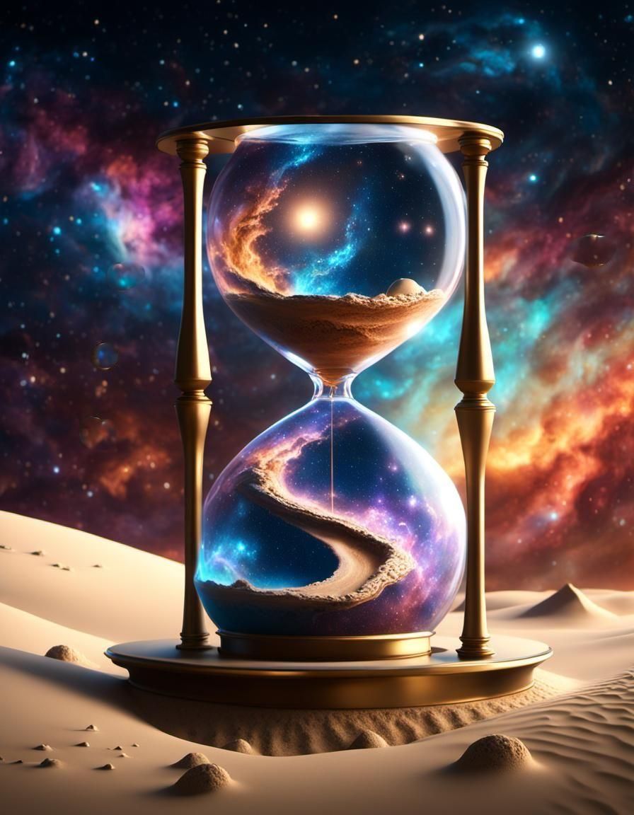 Galactic Hourglass: A Cosmic Matte Painting