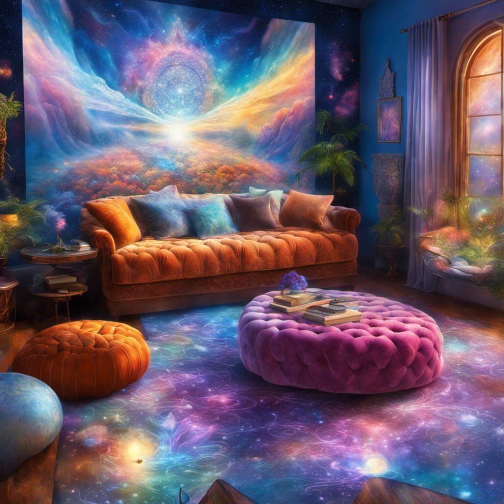Heavenly Home Interior in Cosmic Style