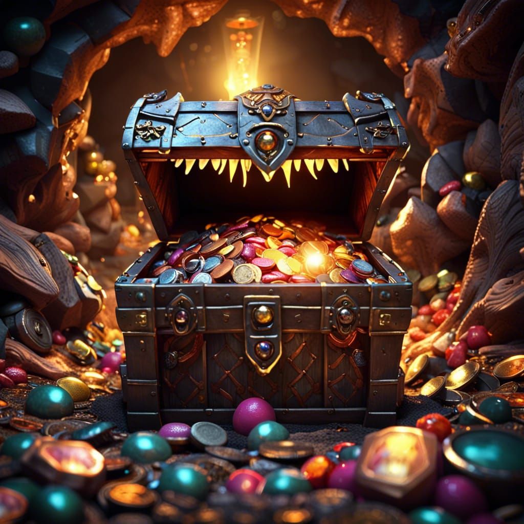 Living Treasure Chest Fed by Dragon Humanoids