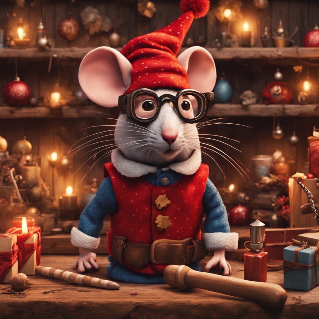 Mouse in Santa's Workshop: Stop-Motion Claymation