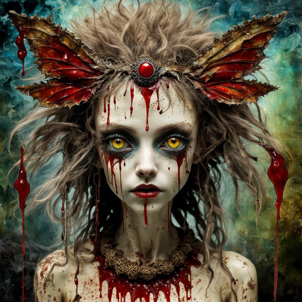 Fierce Mythical Fairy in Dark Fantasy Art