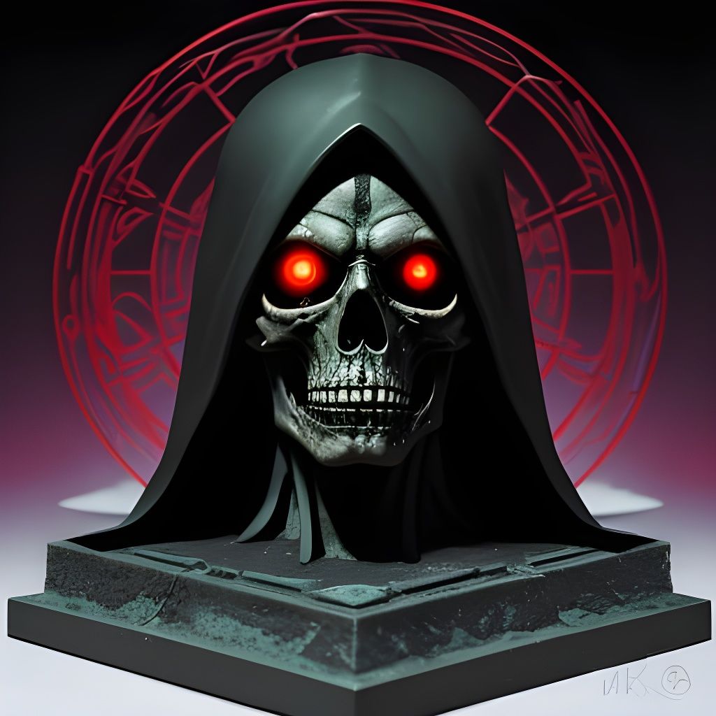 Surreal Death Figure in a Dark, Symbolic, Surrealist Dreamsc...