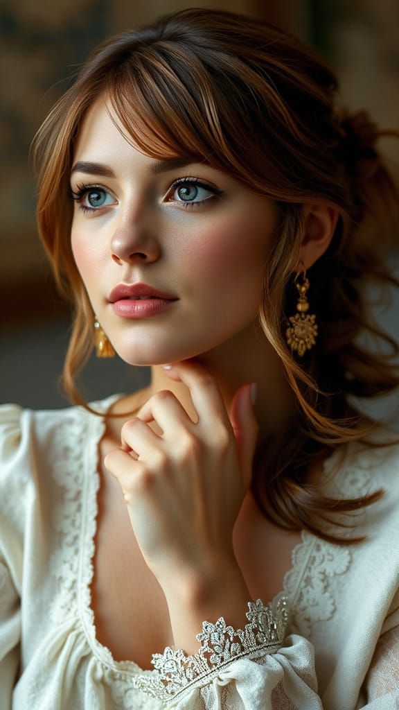 Gorgeous Woman as Beautiful as a Praline