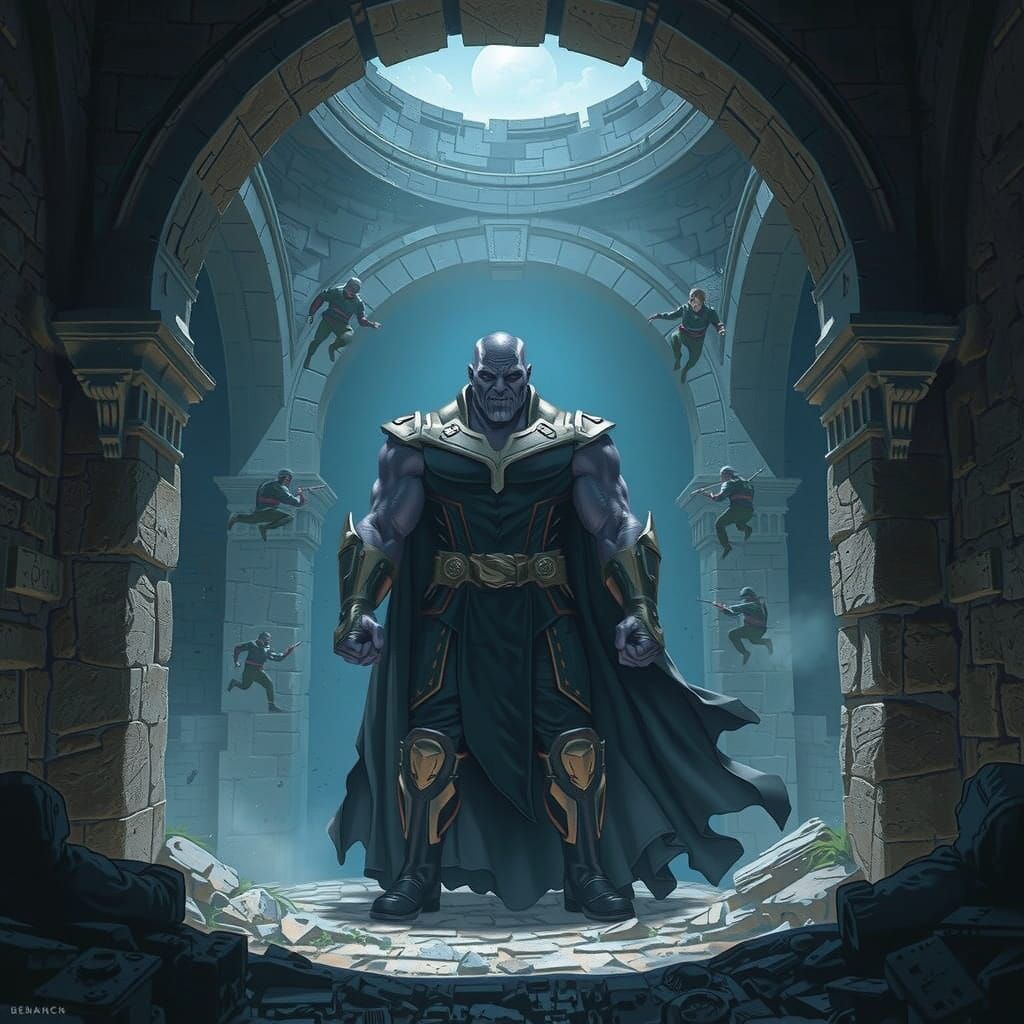 Thanos in Lisbon Hideout, Supervillains Plot Attack