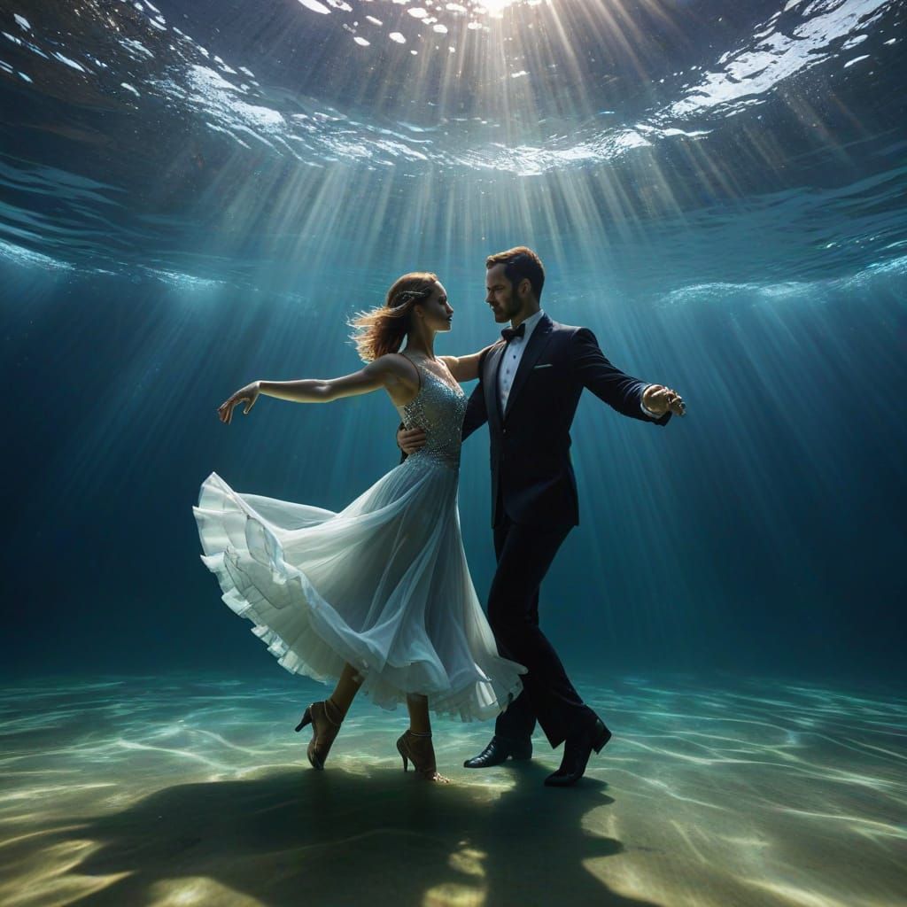 Underwater Ballroom Dance: A Surreal Dream