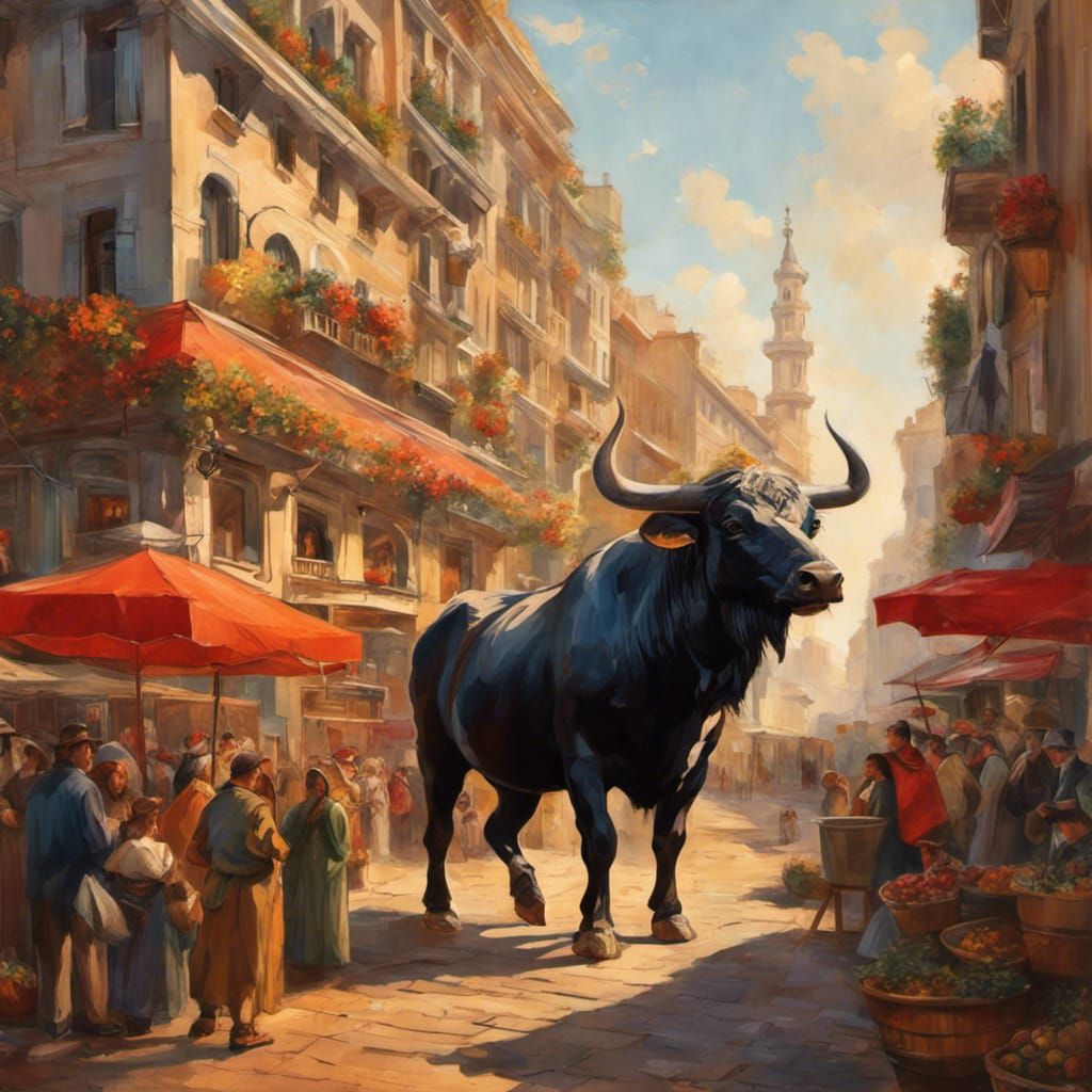 Giant Bull Rampages Through Market: Broken Glass Effect