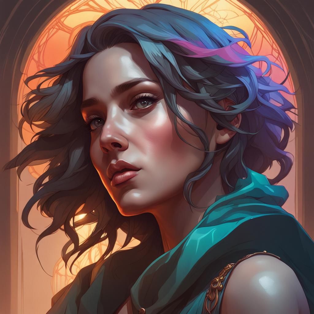 Intricate Portrait Generated From Multiple Prompts