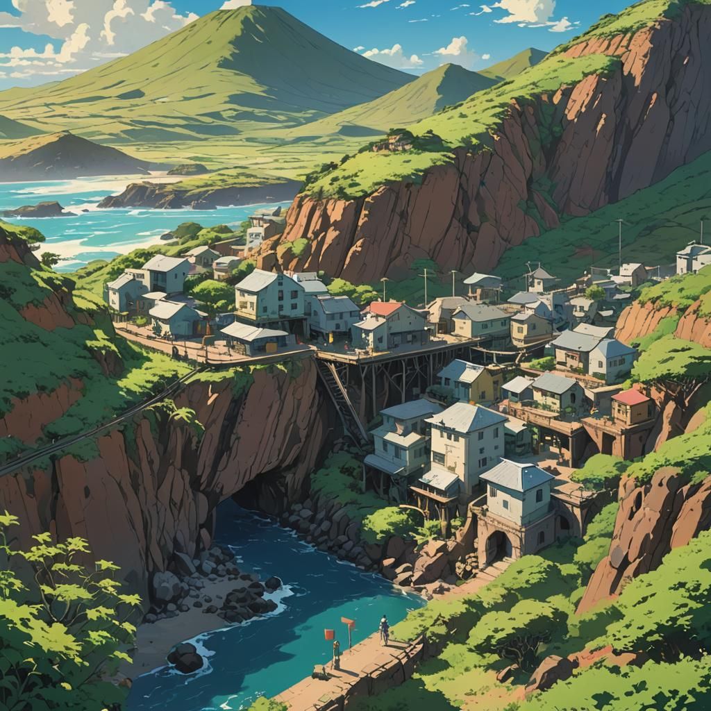 Fuerteventura: Studio Ghibli Anime Key Visual