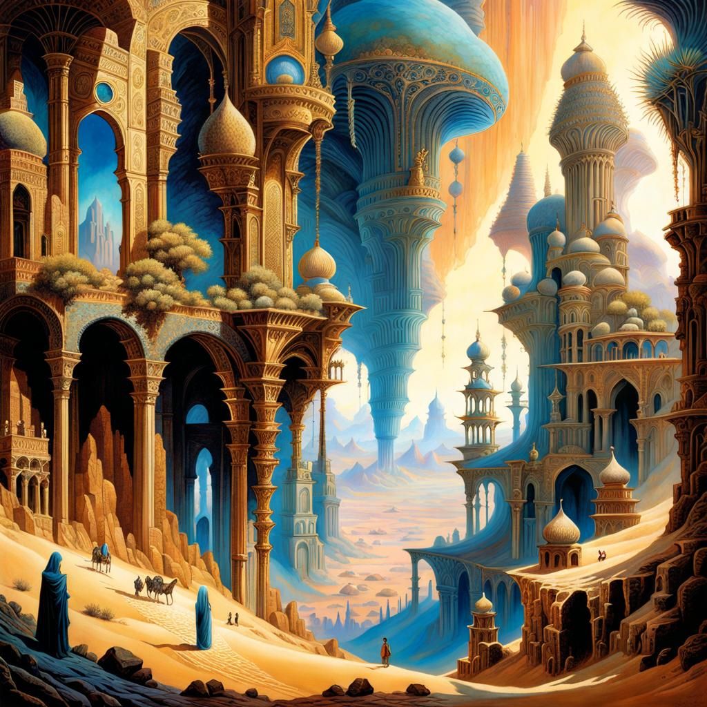 Desert Mirage Reveals Magical Ruin Landscape