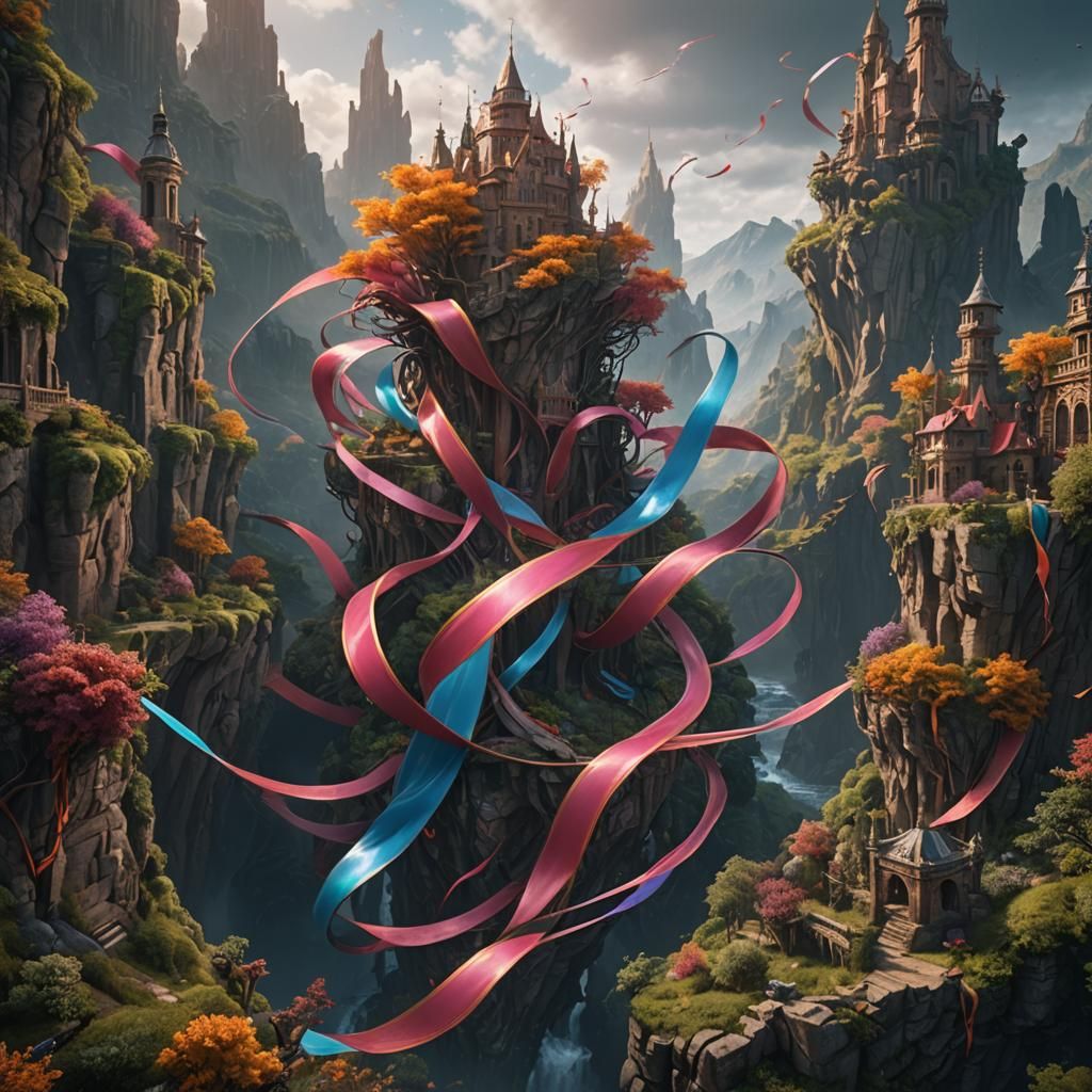 Detailed Matte Painting of a Ribbon Wind