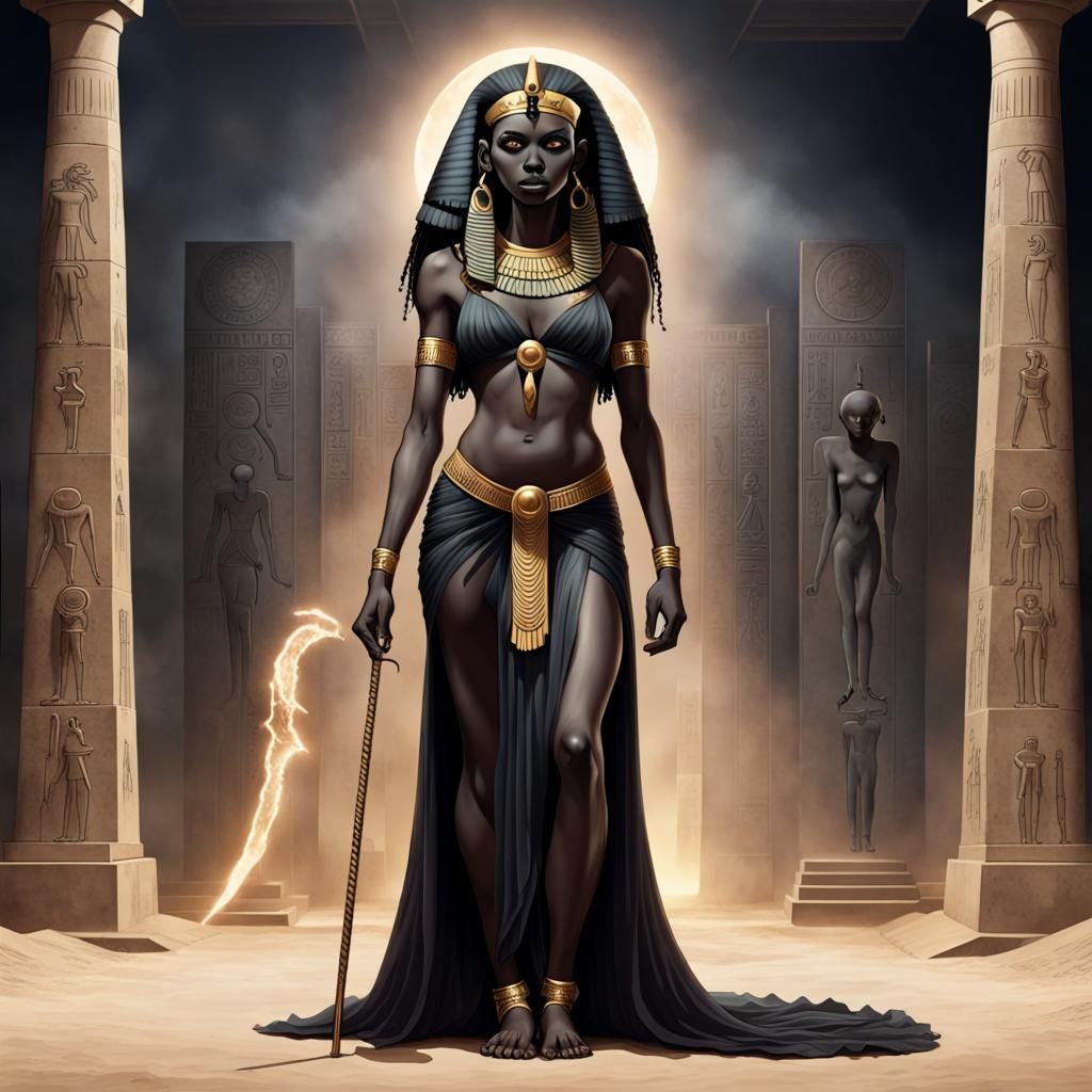 Goddess of Death: Egyptian Mythology Portrait