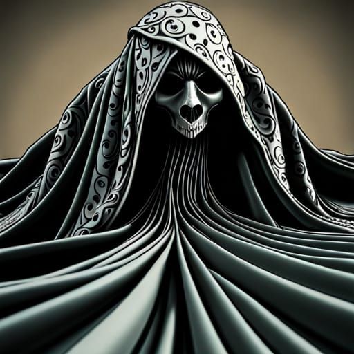 Grim Reaper hiding and emerging