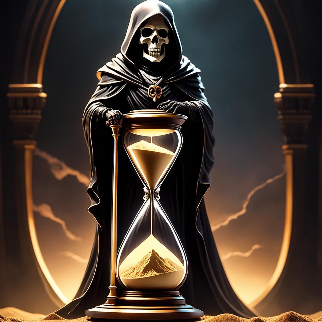 Grim Reaper's Hourglass: Cinematic Concept Art