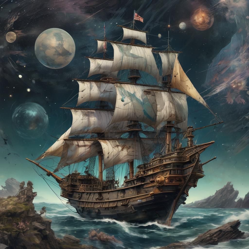 steampunk sailing ship