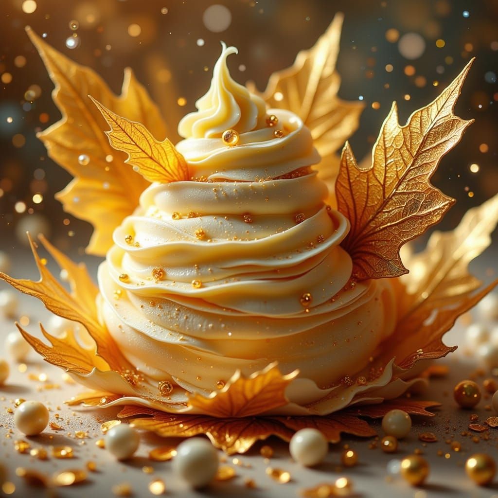 Luxurious Creme in Golden Art Nouveau Style