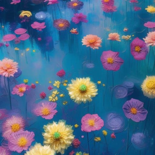 Floral Digital Art in Cel-Shaded Style