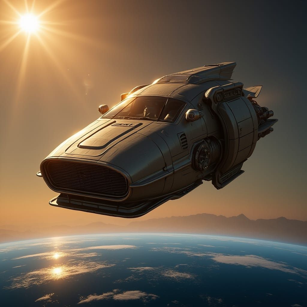 Atlas 3I Spaceship Landing: Sci-Fi Art