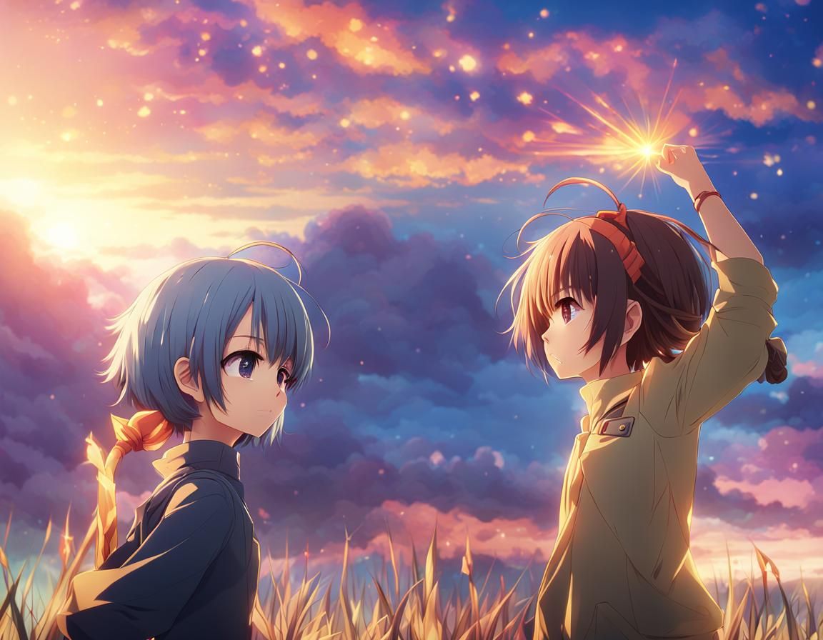 Anime Girl Portrait in Manga Style