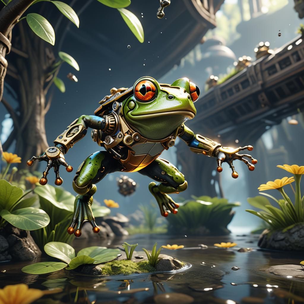 Clockwork Frog Leaping: 3D Game Cinematic