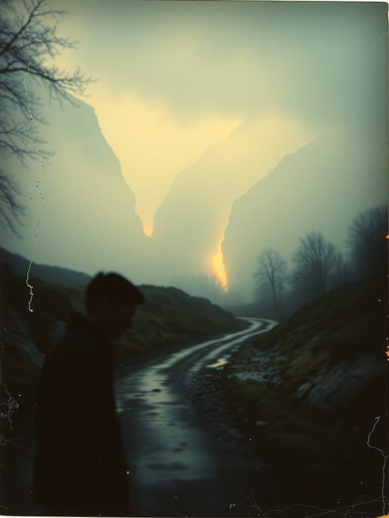 Film Noir Painting of Elemental Chaos