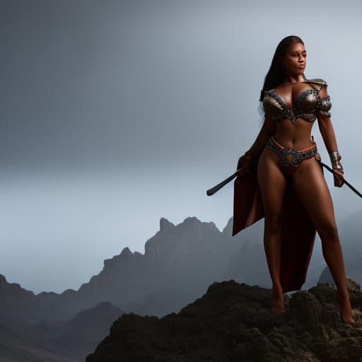 Voluptuous Woman: Detailed Fantasy Concept Art