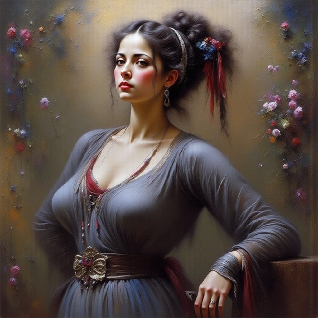 Striking Profile Portrait with Unique Aesthetic