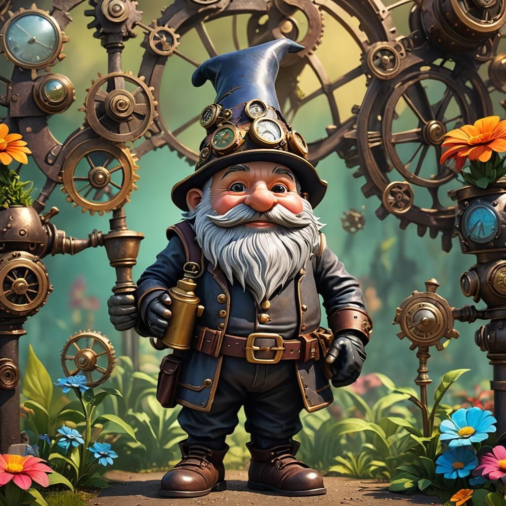 Steampunk Garden Gnome