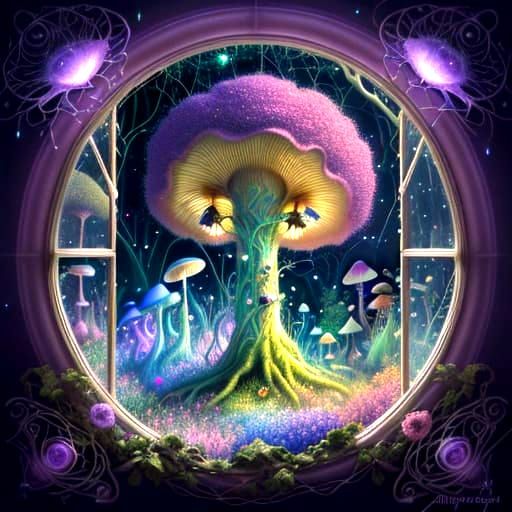 Surreal Dreamcore Wonderland Out a Child's Window