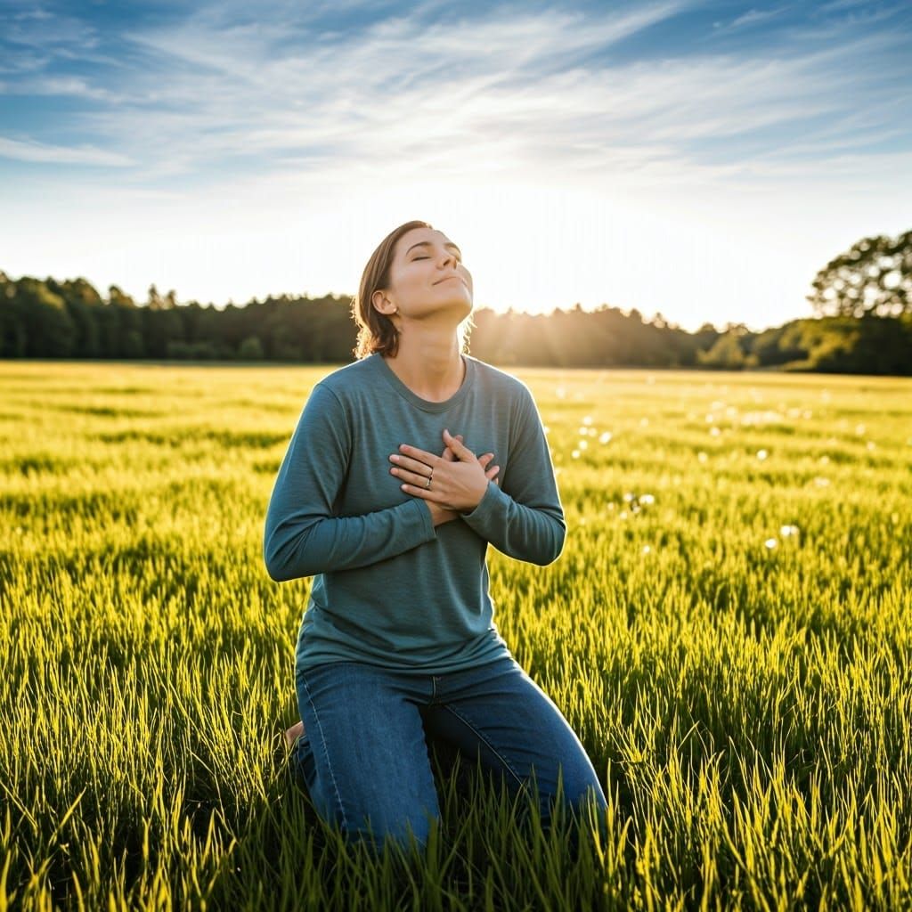 A Person in Deep Reflection, Basking in the Warmth of Gratit...