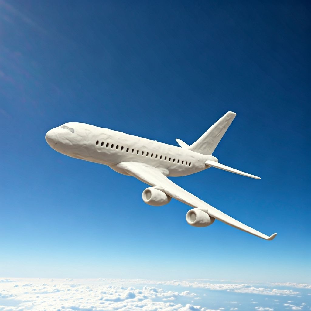 Playdough Airliner Takes Flight in Whimsical Image
