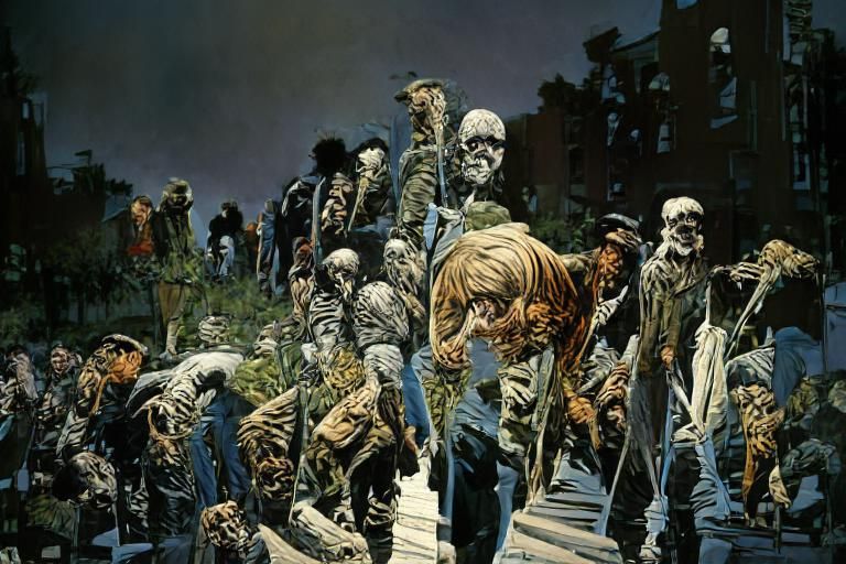 Zombie Rises: A Graphic Horror Illustration