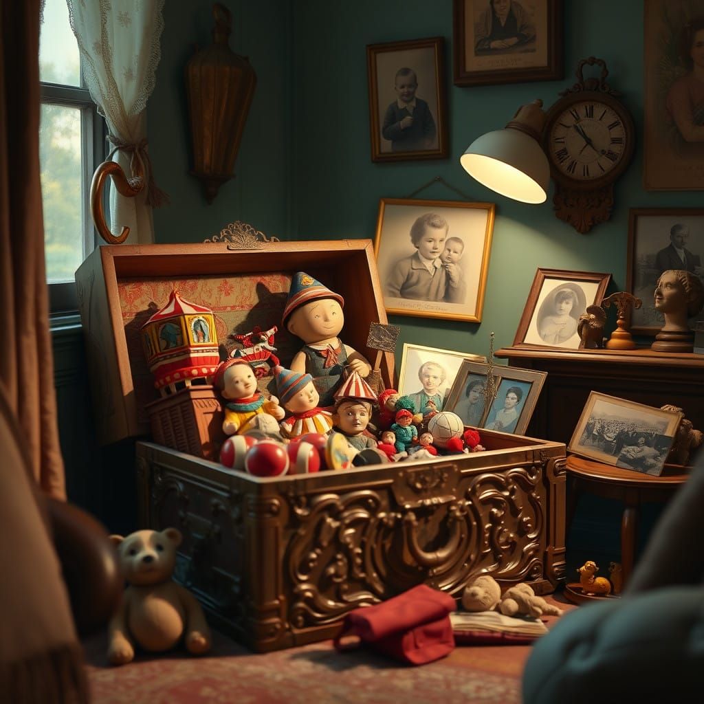 Warmth of Memories: A Nostalgic Flemish Expressionist Scene