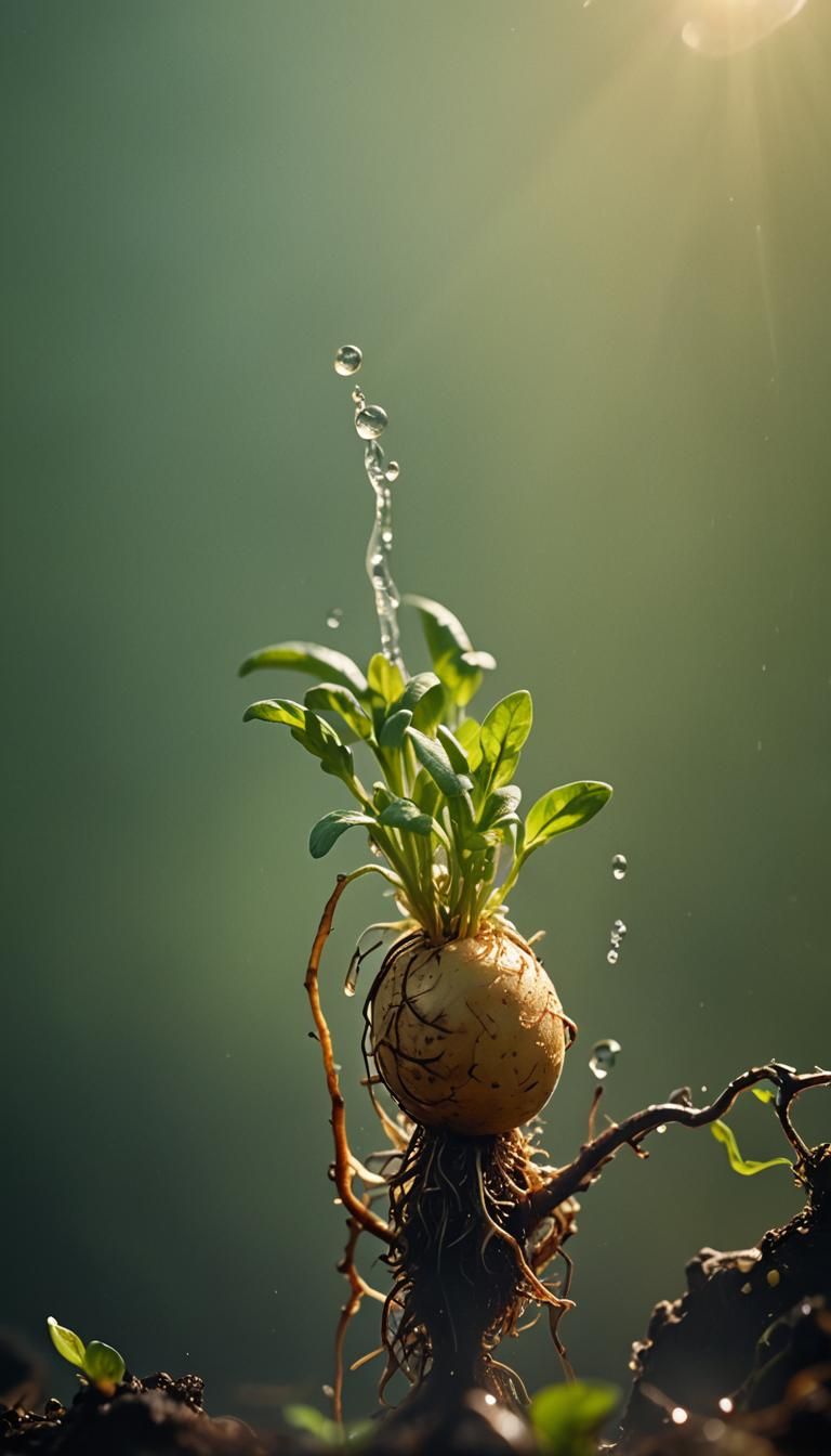 Potato Sprouts to Life: A Cinematic Macro View