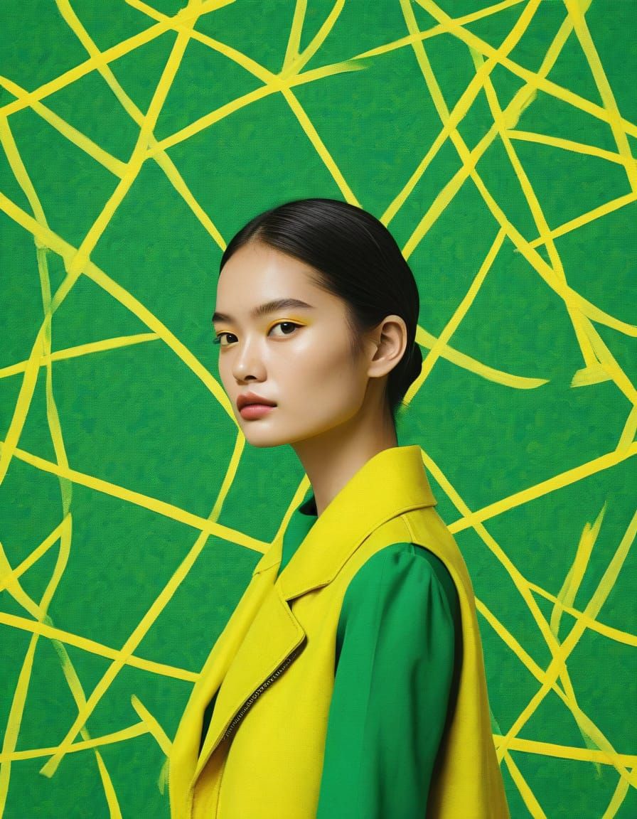 Ultraminimal Fashion Design Masterpiece in Pop Art