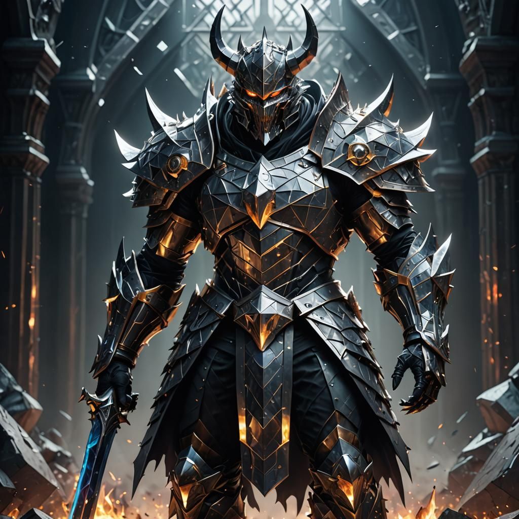 Crystalline Demon Knight of Geometric Shapes