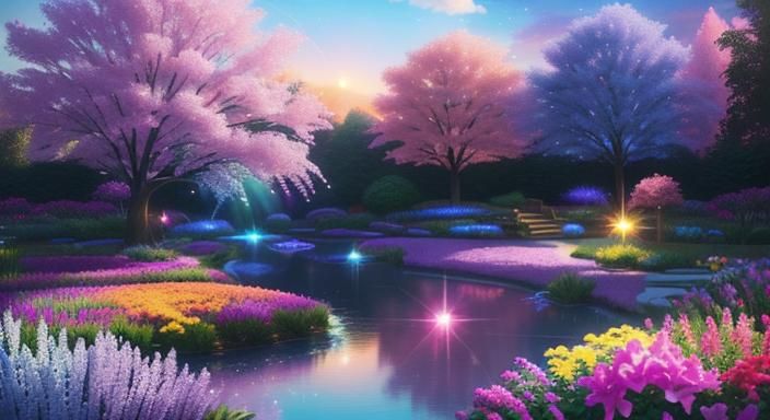 Radiant Garden Paradise: A Colorful Masterpiece