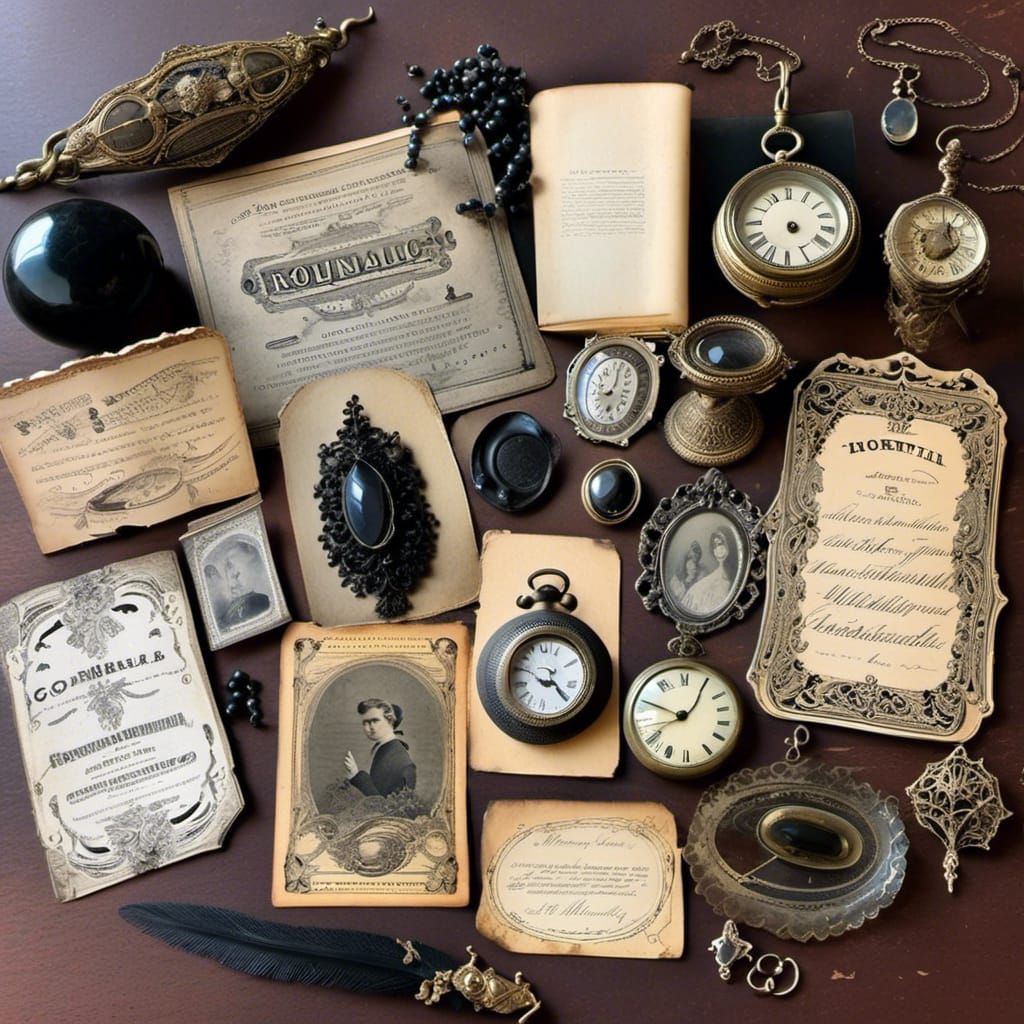 Haunted Victorian Mourning Accessories Collection