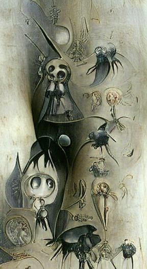 Gothic Mahou Shoujo in Burtonesque Style