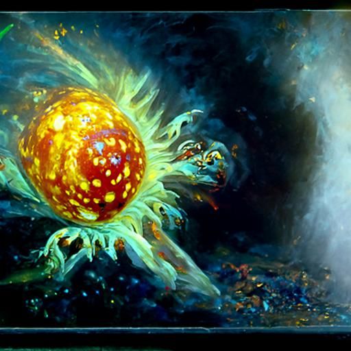 Supernova Oil Painting in Gurney Style