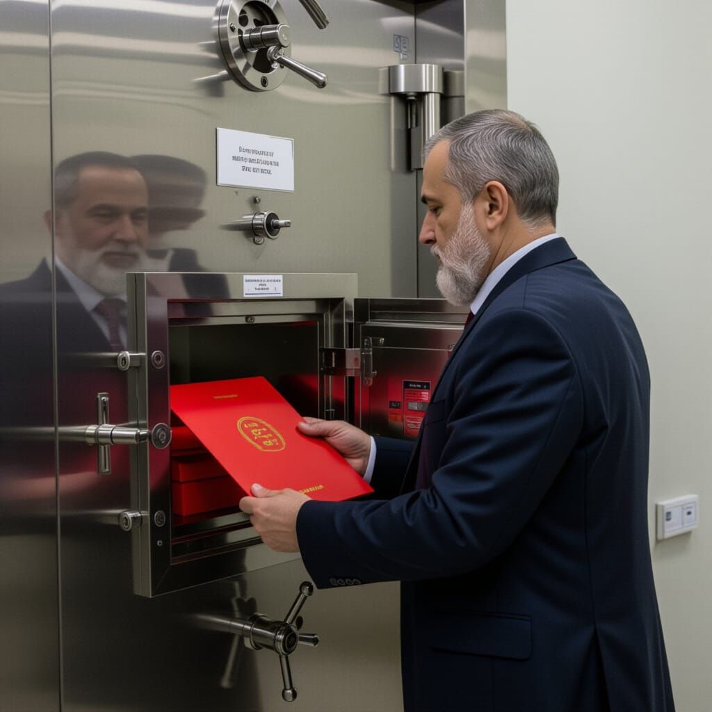 Man Retrieves Secret Documents from Safe