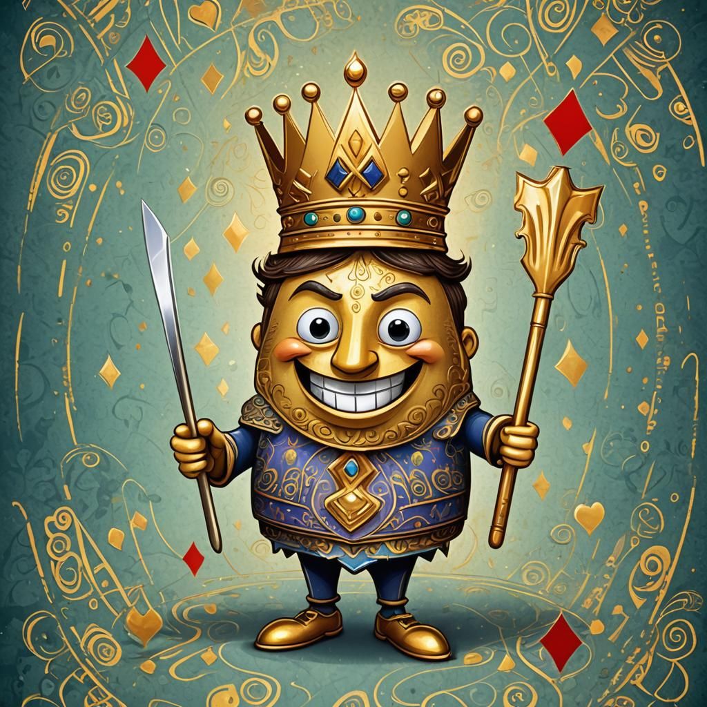 Cheerful Cartoon Ace of Spades Character