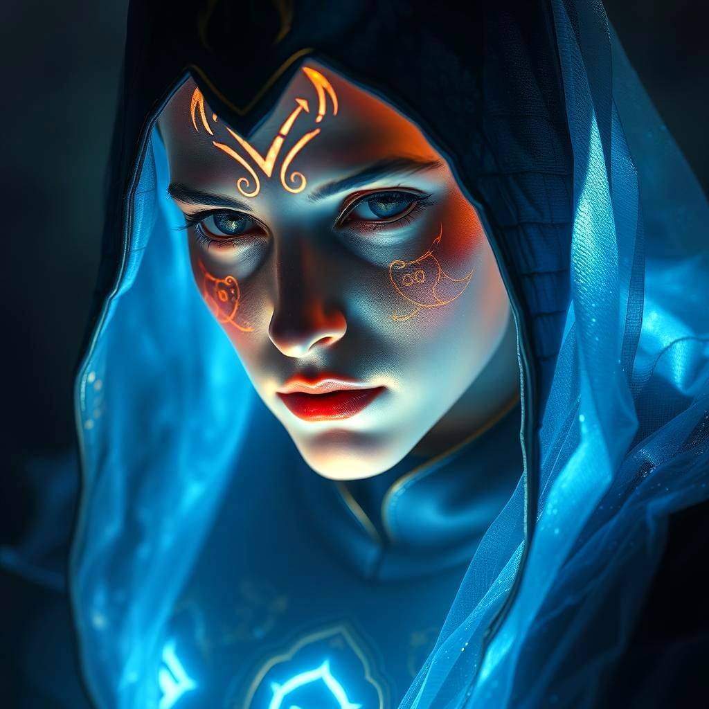 Radiant Figure Emerges in Simulated World: Splash Art