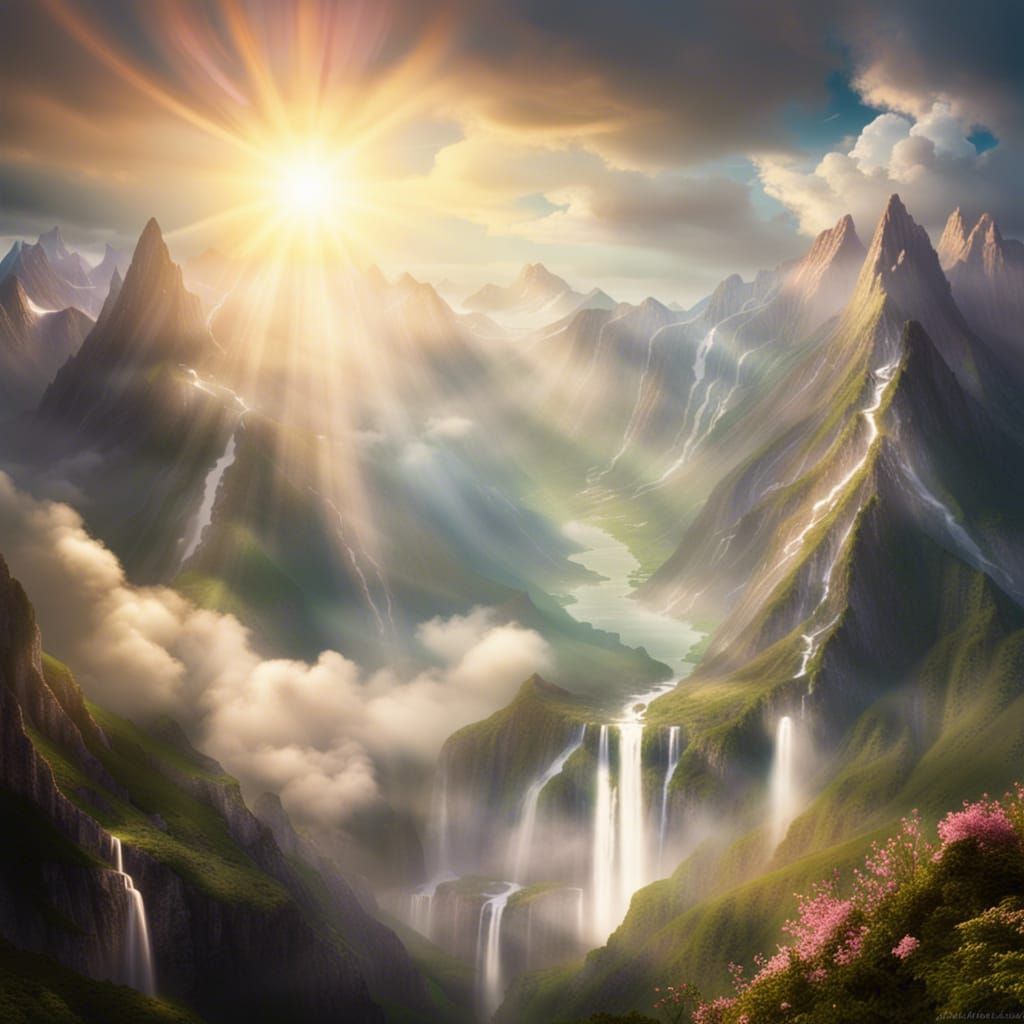 Fairies, Unicorns, and Mountains in Divine Light