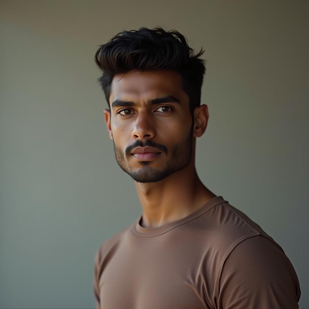 Photorealistic Portrait of Indian Man in Digital Art Style