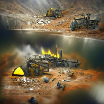 Apocalyptic Tungsten Mine Landscape