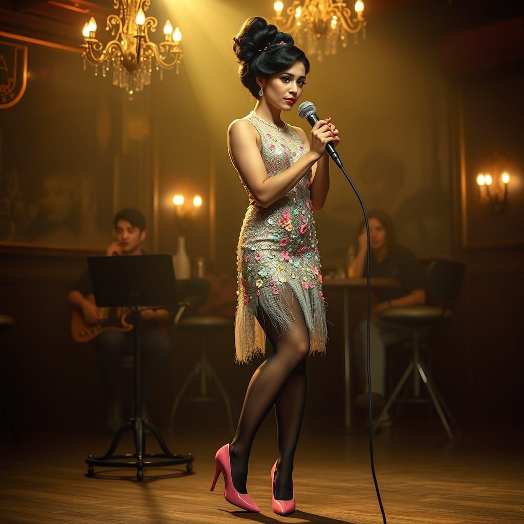 Kawaii Jazz Club Scene with Argentinian Singer