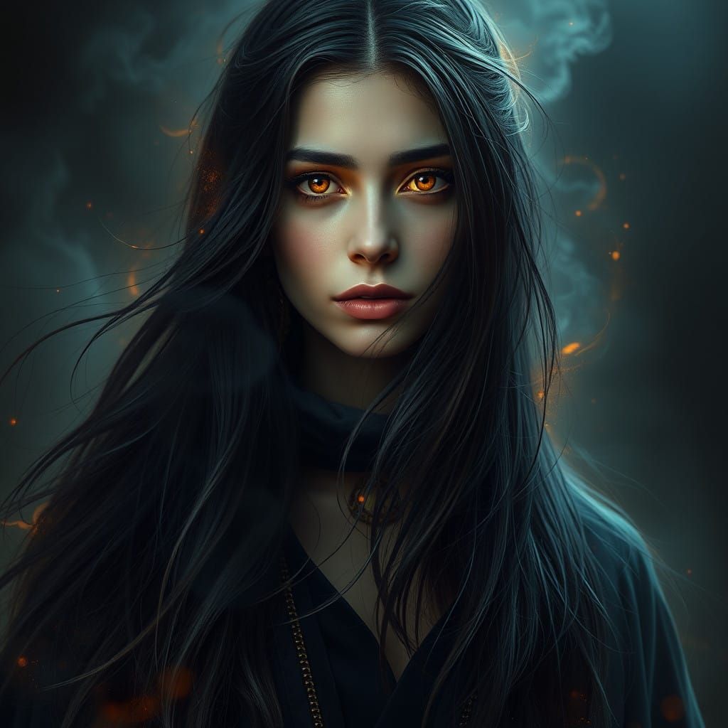 Enchanted Israeli Desert Siren with Celestial Aura