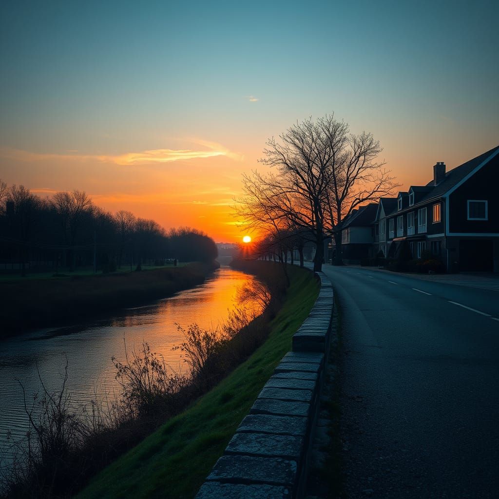 Sunset Drive: Classic Convertible on Coastal Road
