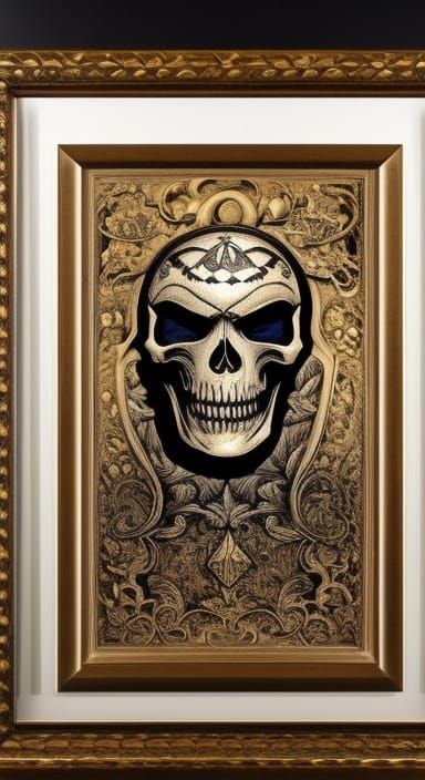 Ghost Rider on Panther, Flaming Skull Portrait