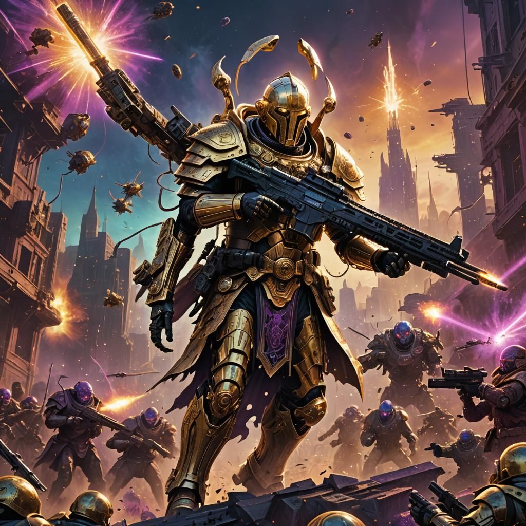 Pope in Golden Armor Battles Aliens